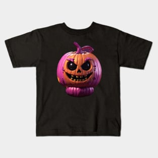 Halloween pink pumpkin Kids T-Shirt